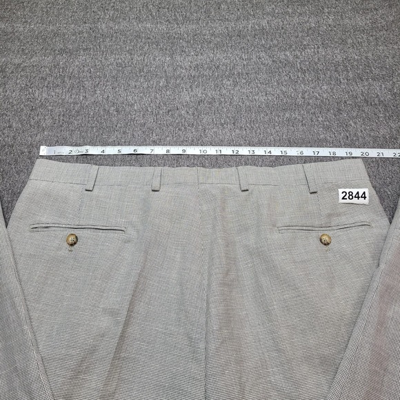 Brooks Brothers Regent Fit Mens Plaid Dress Pants Wool Blend Gray Size 40x32 - Picture 8 of 9